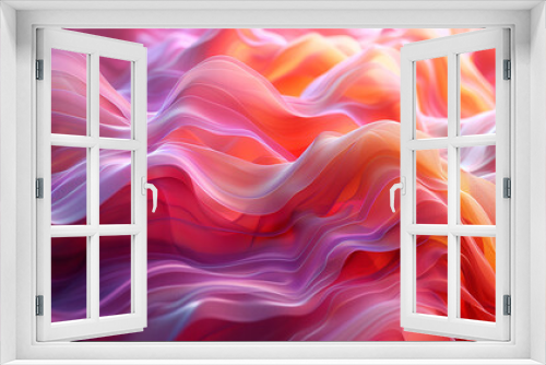 AI-generated art installation, abstract forms, fluid motion, bright and vivid, high-resolution