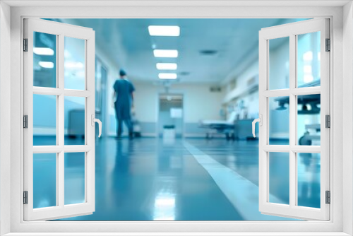 Abstract medical equipment in a hospital emergency room with a blurred background. Concept Abstract, Medical Equipment, Hospital, Emergency Room, Blurred Background