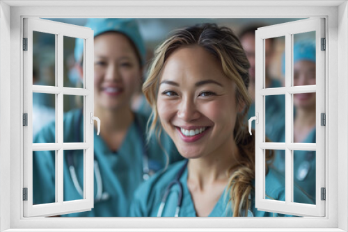 nursing team at work, coordinating care in a busy hospital ward .