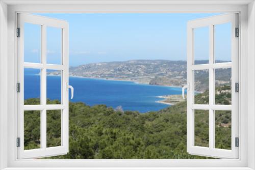 Fototapeta Naklejka Na Ścianę Okno 3D - Grèce - Rhodes - Kritinia - Vue du château sur la côte