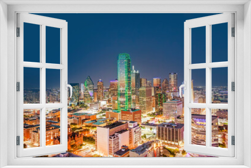 Fototapeta Naklejka Na Ścianę Okno 3D - scenic skyline in late afternoon in Dallas, Texas