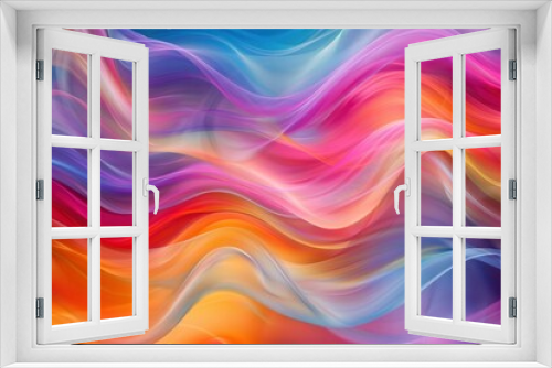 Background wave colourful abstract - generative ai