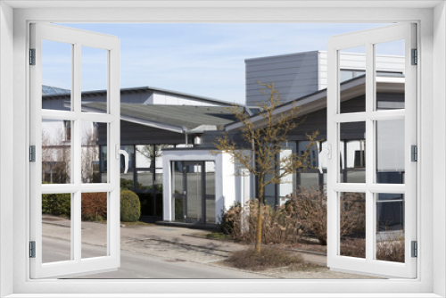 Fototapeta Naklejka Na Ścianę Okno 3D - Modern Glass Building, Entrance