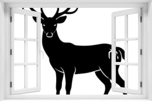 Fototapeta Naklejka Na Ścianę Okno 3D - deer icon silhouette vector illustration