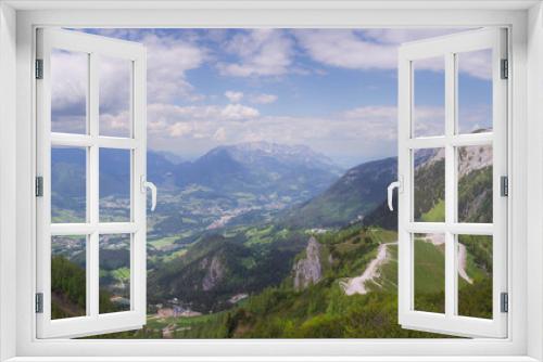 Fototapeta Naklejka Na Ścianę Okno 3D - Mountain valley with tracks near Jenner mount in Berchtesgaden National Park