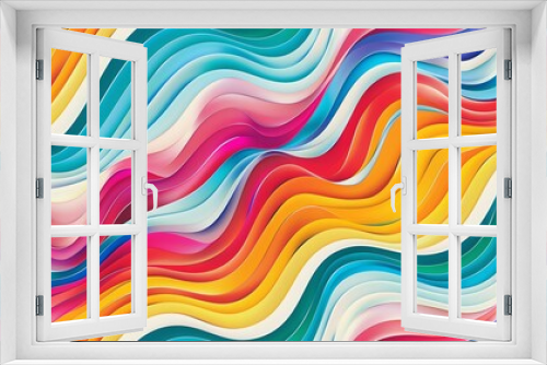 Wavy line design with vibrant, eye-catching colors