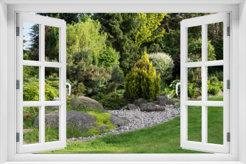 Fototapeta Naklejka Na Ścianę Okno 3D - Beautiful spring garden design