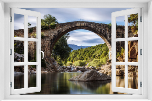 Fototapeta Naklejka Na Ścianę Okno 3D - Ancient Roman bridge. Spain. Avila