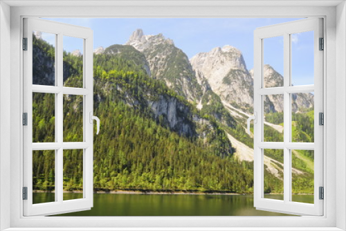 Fototapeta Naklejka Na Ścianę Okno 3D - Alpine lake Gosausee, Austria