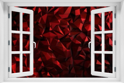 Abstract polygonal background in dark red and black, showcasing modern artistic elements