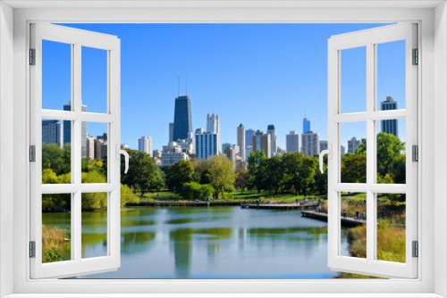 Fototapeta Naklejka Na Ścianę Okno 3D - Chicago South Pond In Lincoln Park