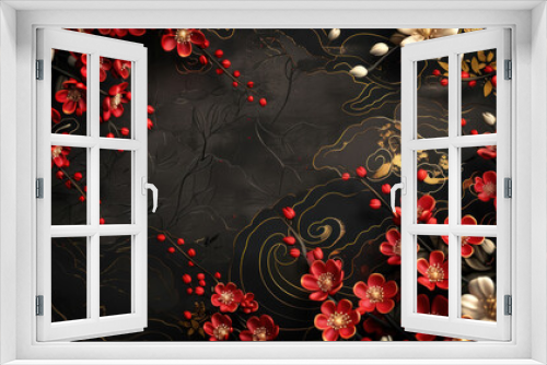 Traditional Japanese Patterns, Volumetric Ornaments, Detailed Texture, High Quality