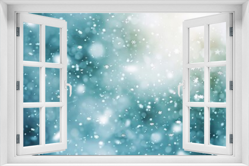Winter Wonderland Background with Falling Snowflakes