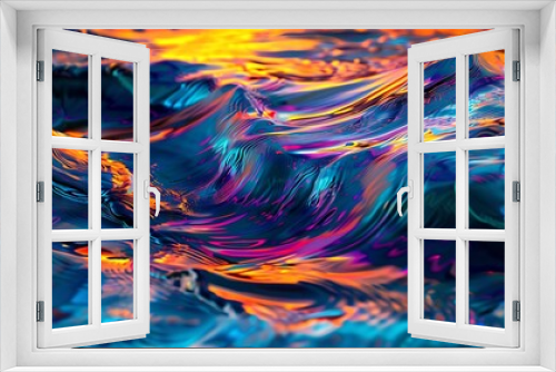 Abstract Fluid Art with Vibrant Colors