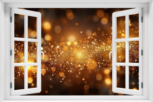 Golden Gala - A Christmas and New Year Celebration Background with Glistening Particles and Sprinkles
