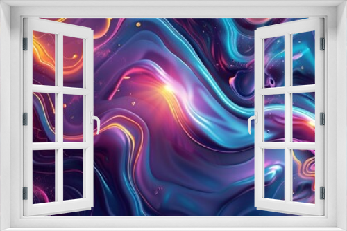 Vibrant digital abstract background with swirling patterns, gradient hues, and futuristic design,