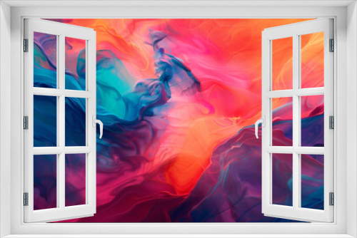 
Abstract colorful background with flowing paint, creating an artistic and vibrant wallpaper 