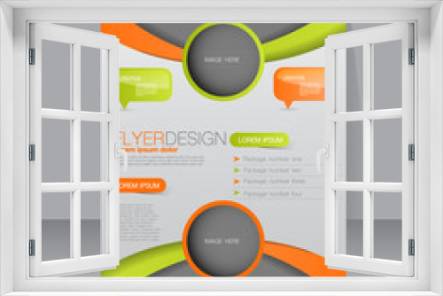 Flyer template. Business brochure. Editable A4 poster