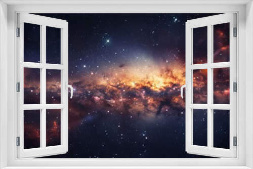 a celestial panorama, showcasing the Milky Way galaxy