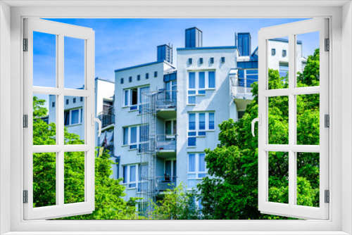 Fototapeta Naklejka Na Ścianę Okno 3D - typical facade of an apartment house