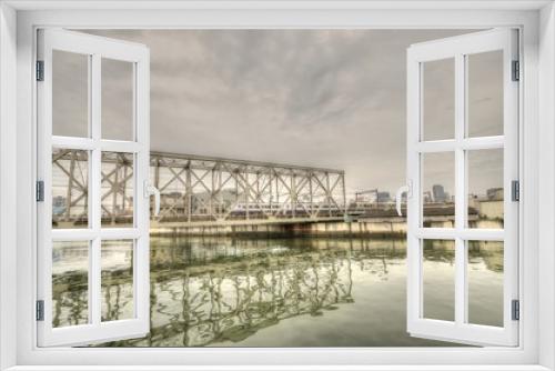 Fototapeta Naklejka Na Ścianę Okno 3D - 鉄橋