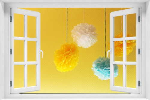 Fototapeta Naklejka Na Ścianę Okno 3D - Deko karte gelb