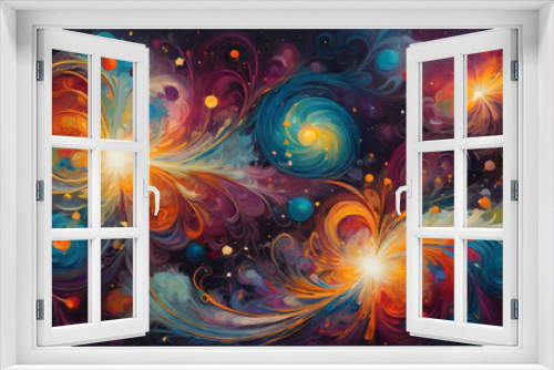 Oil Paint Cosmic Pattern: Create abstract cosmic scenes with intricate patterns and bright colors.