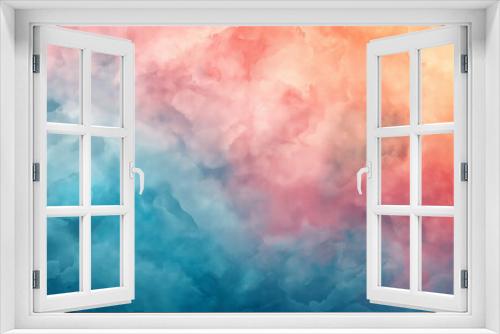 Dreamy Cloudscape: Soft Gradient Blue, Pink, and Orange Art