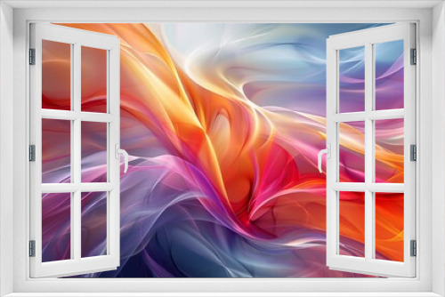 Gradient Art Abstract Beauty: A 3D illustration depicting the abstract beauty of gradient art