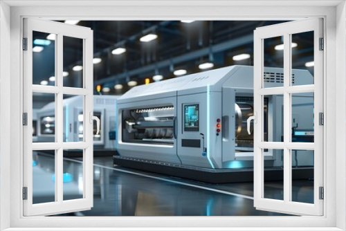 Optimizing Manufacturing with IIoT Machines and Automated Production Lines in a Smart Factory. Concept Manufacturing Efficiency, IIoT Machines, Automated Production Lines, Smart Factory, Optimization