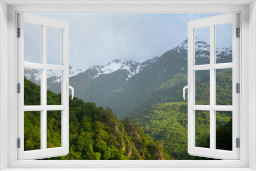 Rosa Khutor mountains panoramic view landscape