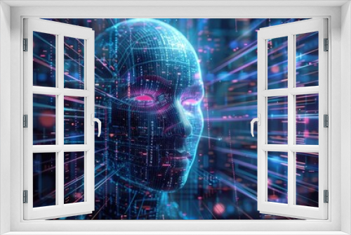 Digital Face in a Cybernetic Network