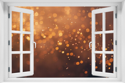 Golden Bokeh Background with Sparkling Light Particles and Warm Glowing Dots