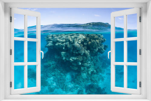 Fototapeta Naklejka Na Ścianę Okno 3D - Coral Bommie in Tropical Lagoon