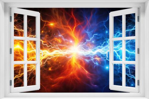 Fire and Ice Fractal Lightning: Dynamic Plasma Power Background