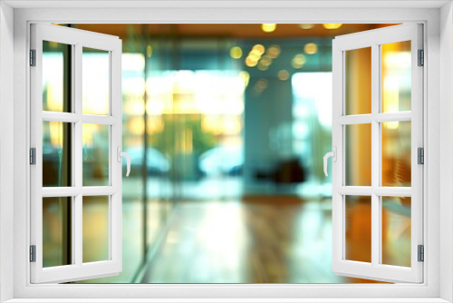 Blurred View of a Modern Office Lobby