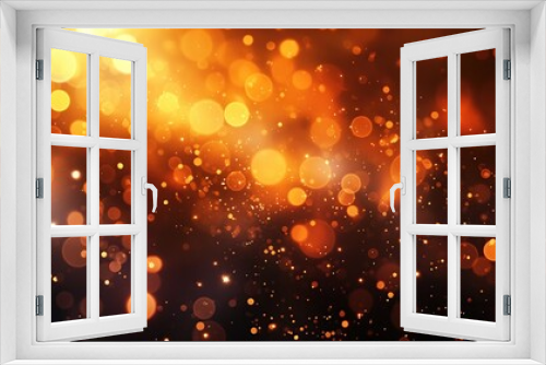 orange bokeh flare light effect on black background, for overlay and screen layer modes