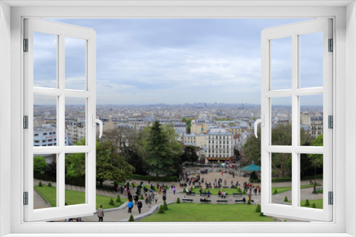 Fototapeta Naklejka Na Ścianę Okno 3D - vue de paris depuis la basilique du sacré coeur