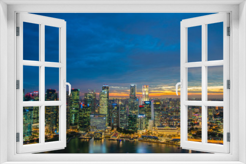 Fototapeta Naklejka Na Ścianę Okno 3D - Panorama of Singapore skyline downtown