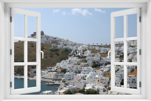 Fototapeta Naklejka Na Ścianę Okno 3D - Blick auf Chora auf der griechischen Insel Astypalea