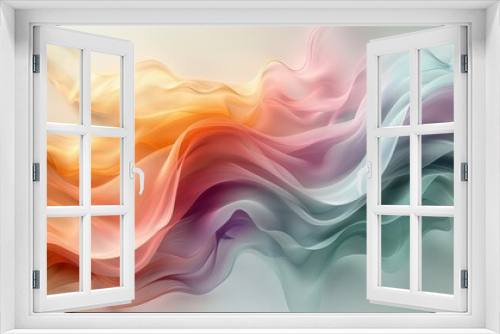 Colorful fluid gradient waves with pastel hues, ideal for modern backgrounds and digital art projects.