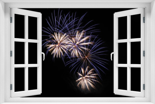 Fototapeta Naklejka Na Ścianę Okno 3D - Silvester-Feuerwerk