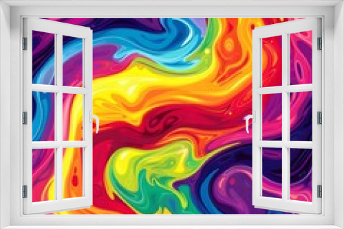 Vivid Rainbow Abstract Swirls