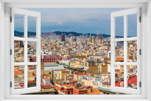 Fototapeta Naklejka Na Ścianę Okno 3D - Panoramic view of Barcelona
