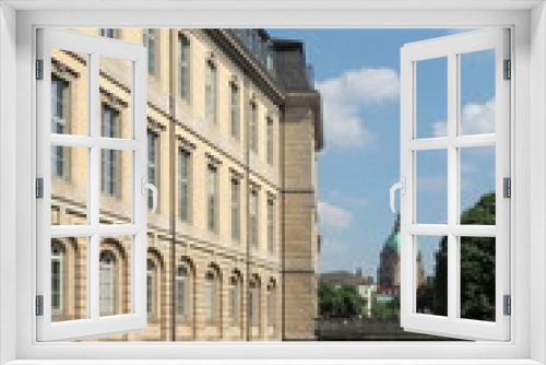 Fototapeta Naklejka Na Ścianę Okno 3D - Hannover - Vom Leineschloss zum Neuen Rathaus