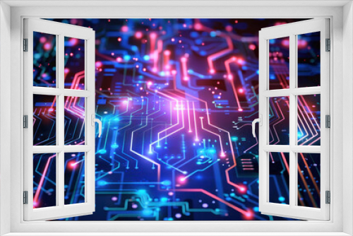 Technology background with futuristic circuit diagrams
