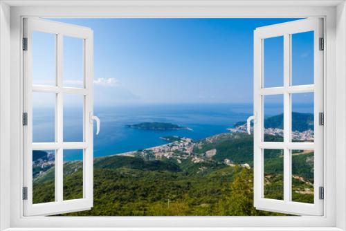 Fototapeta Naklejka Na Ścianę Okno 3D - Top view of the seacoast of Budva, Montenegro.
