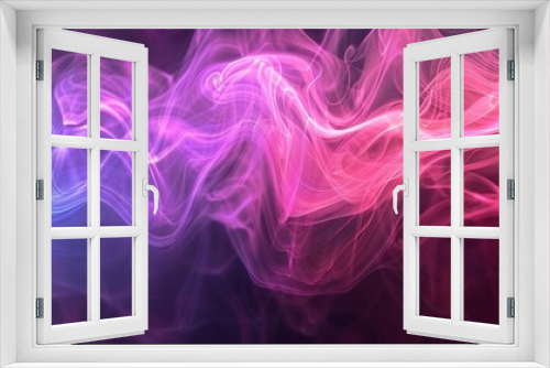 Curtain of laser smoke background with a path Generative Ai 