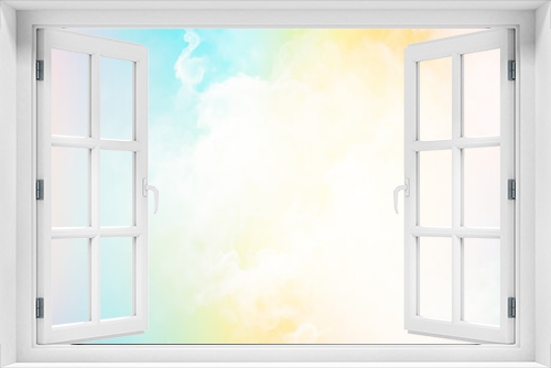 Abstract Pastel Background with White Clouds