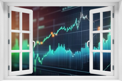 Business strategy and digital data, business technology, digital marketing, imaginative visuals of business data and financial number graphs, blurred background, business concept. Stock diagram.